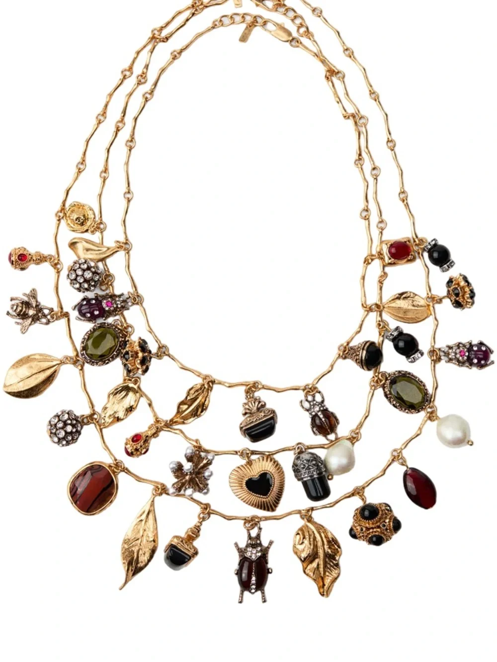 ✨♥️▪️Zara‎ Gold Multi-Charm Necklaces set of 3 with Accents▪️♥️✨